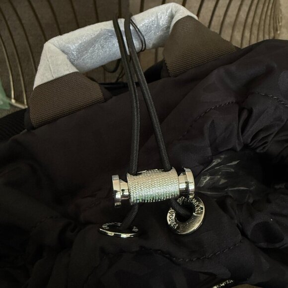 Emporio Armani Black Nylon oversized Drawstring Logo Backpack - Picture 16 of 16